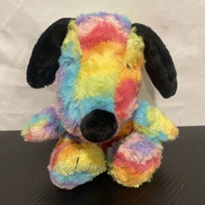 Hallmark‎ Snoopy  Peanut Dog Plush Tie Dye Rainbow Stuff Animal 7"